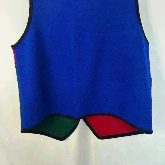 Modern Women Ugly Christmas Sweater Vest 100% Boiled Wool Grannycore Sz 18/20 - Picture 6 of 11
